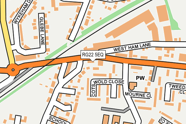 RG22 5EQ map - OS OpenMap – Local (Ordnance Survey)