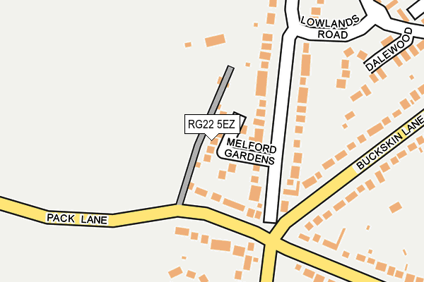 RG22 5EZ map - OS OpenMap – Local (Ordnance Survey)