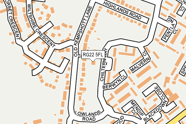 RG22 5FL map - OS OpenMap – Local (Ordnance Survey)