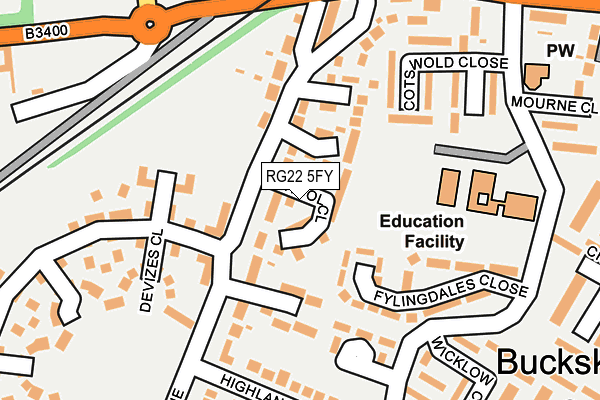 RG22 5FY map - OS OpenMap – Local (Ordnance Survey)
