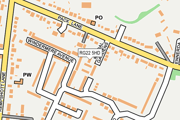 RG22 5HD map - OS OpenMap – Local (Ordnance Survey)