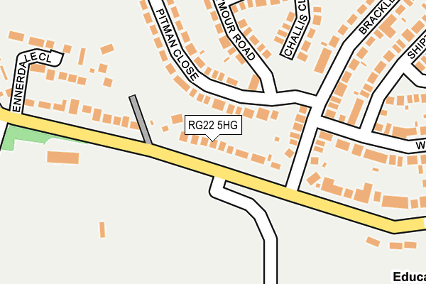 RG22 5HG map - OS OpenMap – Local (Ordnance Survey)