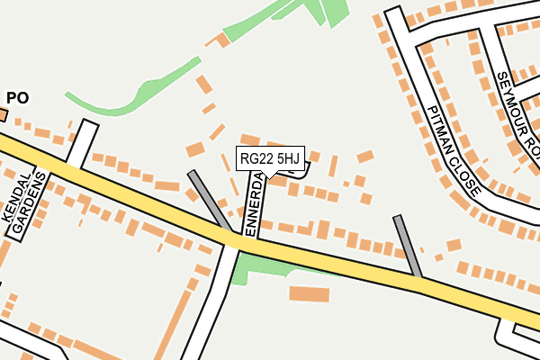 RG22 5HJ map - OS OpenMap – Local (Ordnance Survey)