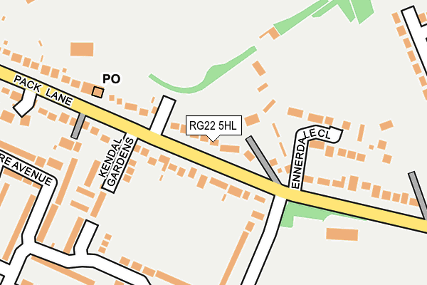 RG22 5HL map - OS OpenMap – Local (Ordnance Survey)