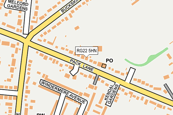 RG22 5HN map - OS OpenMap – Local (Ordnance Survey)