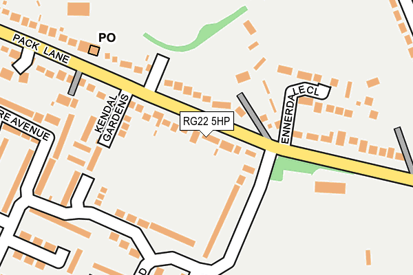 RG22 5HP map - OS OpenMap – Local (Ordnance Survey)