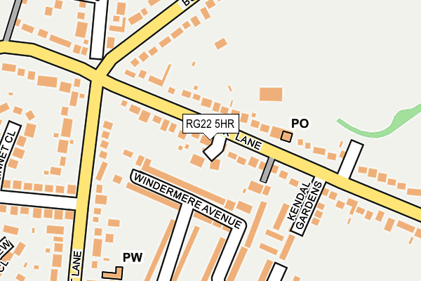 RG22 5HR map - OS OpenMap – Local (Ordnance Survey)
