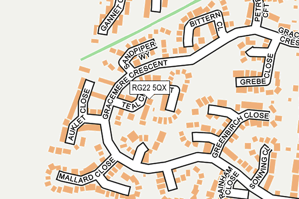 RG22 5QX map - OS OpenMap – Local (Ordnance Survey)