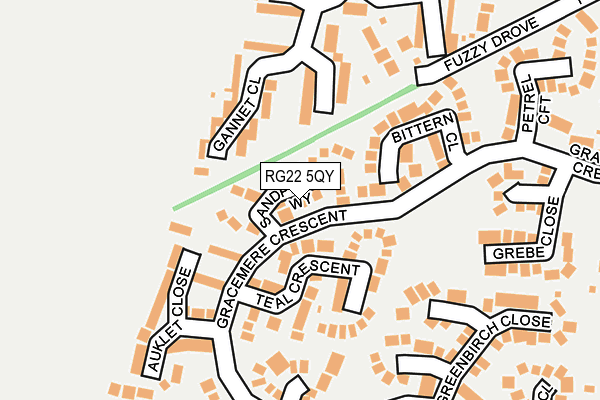 RG22 5QY map - OS OpenMap – Local (Ordnance Survey)