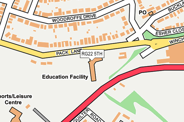 RG22 5TH map - OS OpenMap – Local (Ordnance Survey)