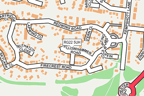 RG22 5UH map - OS OpenMap – Local (Ordnance Survey)