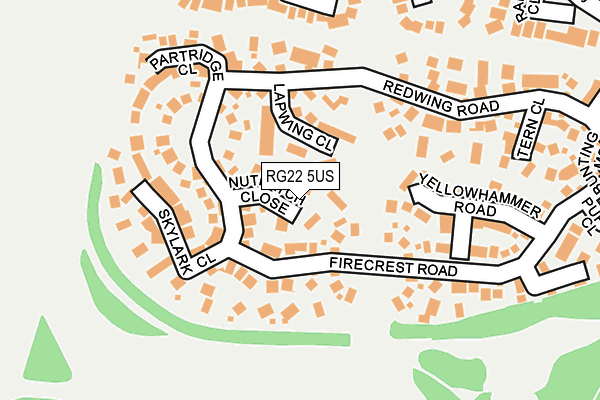 RG22 5US map - OS OpenMap – Local (Ordnance Survey)