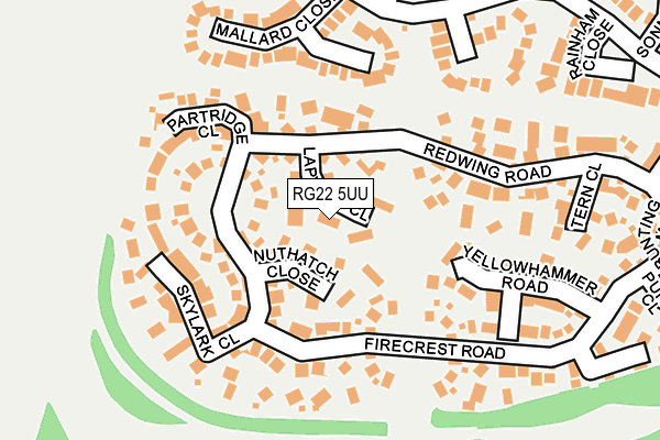 RG22 5UU map - OS OpenMap – Local (Ordnance Survey)