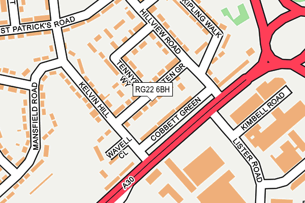 RG22 6BH map - OS OpenMap – Local (Ordnance Survey)