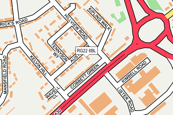 RG22 6BL map - OS OpenMap – Local (Ordnance Survey)