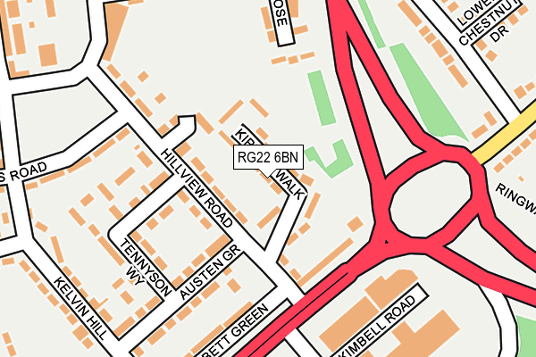RG22 6BN map - OS OpenMap – Local (Ordnance Survey)