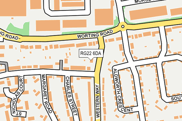 RG22 6DA map - OS OpenMap – Local (Ordnance Survey)