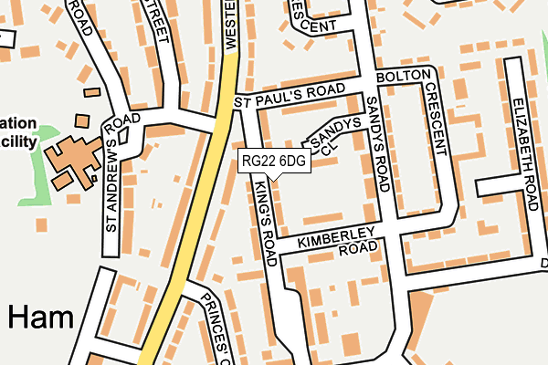 RG22 6DG map - OS OpenMap – Local (Ordnance Survey)