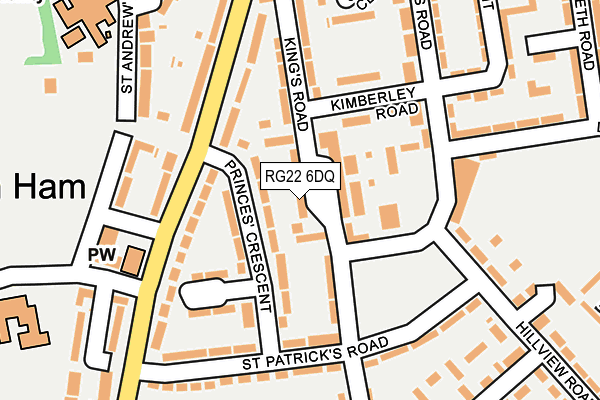 RG22 6DQ map - OS OpenMap – Local (Ordnance Survey)