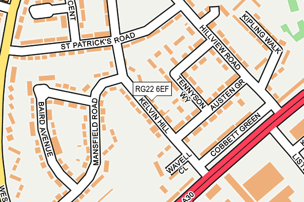 RG22 6EF map - OS OpenMap – Local (Ordnance Survey)