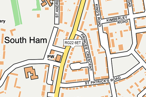 RG22 6ET map - OS OpenMap – Local (Ordnance Survey)