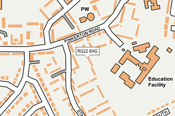 RG22 6HG map - OS OpenMap – Local (Ordnance Survey)