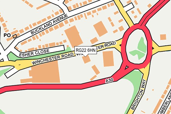 RG22 6HN map - OS OpenMap – Local (Ordnance Survey)