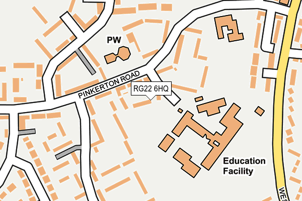 RG22 6HQ map - OS OpenMap – Local (Ordnance Survey)