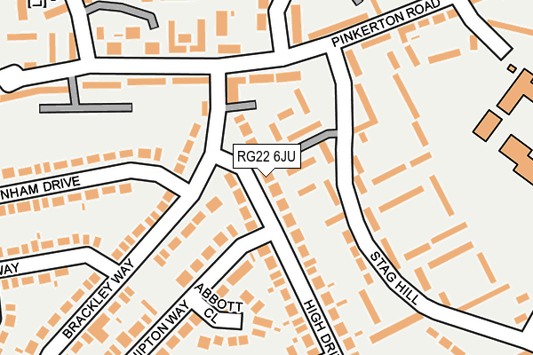 RG22 6JU map - OS OpenMap – Local (Ordnance Survey)