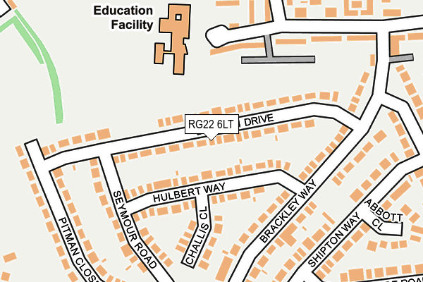 RG22 6LT map - OS OpenMap – Local (Ordnance Survey)