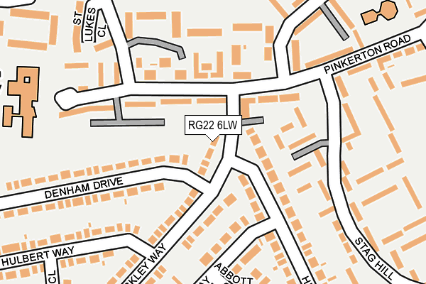 RG22 6LW map - OS OpenMap – Local (Ordnance Survey)