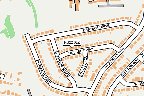 RG22 6LZ map - OS OpenMap – Local (Ordnance Survey)