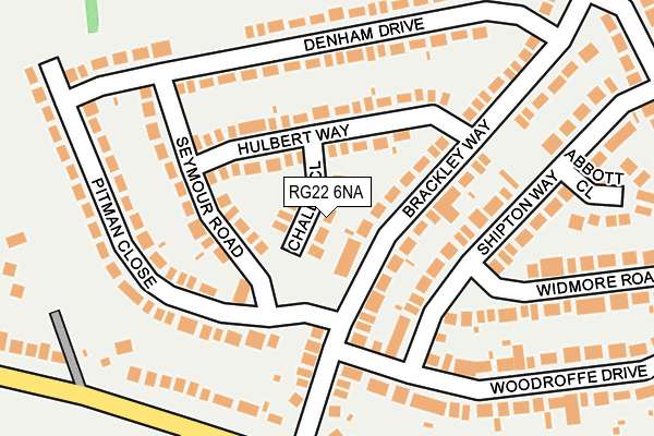 RG22 6NA map - OS OpenMap – Local (Ordnance Survey)