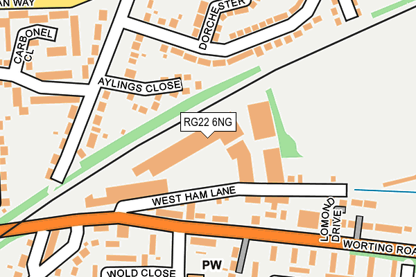 RG22 6NG map - OS OpenMap – Local (Ordnance Survey)