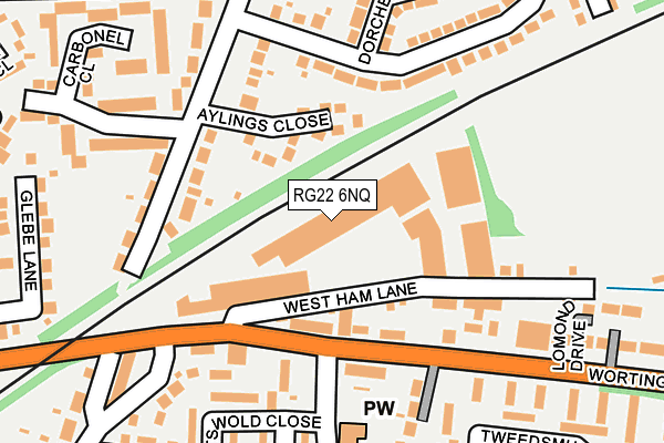 RG22 6NQ map - OS OpenMap – Local (Ordnance Survey)