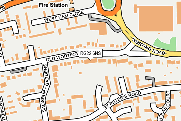 RG22 6NS map - OS OpenMap – Local (Ordnance Survey)