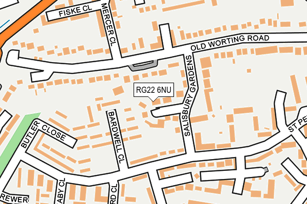 RG22 6NU map - OS OpenMap – Local (Ordnance Survey)