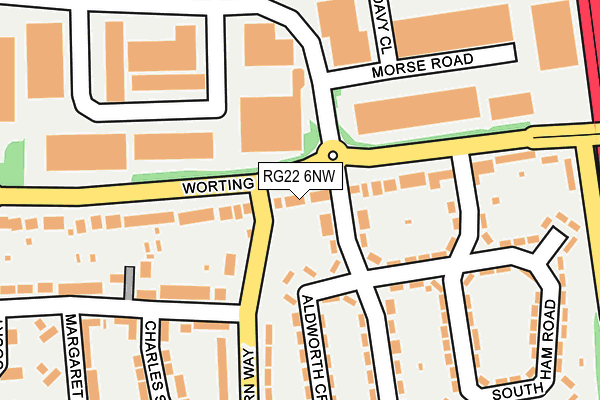 RG22 6NW map - OS OpenMap – Local (Ordnance Survey)