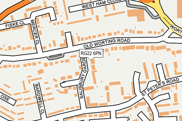 RG22 6PN map - OS OpenMap – Local (Ordnance Survey)