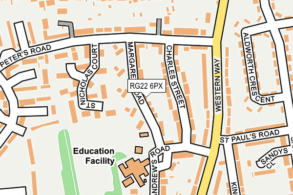 RG22 6PX map - OS OpenMap – Local (Ordnance Survey)