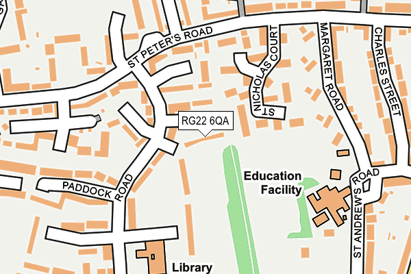 RG22 6QA map - OS OpenMap – Local (Ordnance Survey)