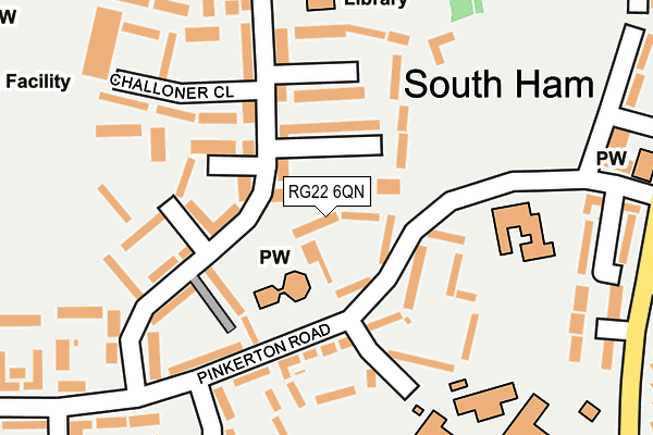 RG22 6QN map - OS OpenMap – Local (Ordnance Survey)