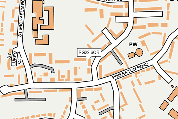 RG22 6QR map - OS OpenMap – Local (Ordnance Survey)