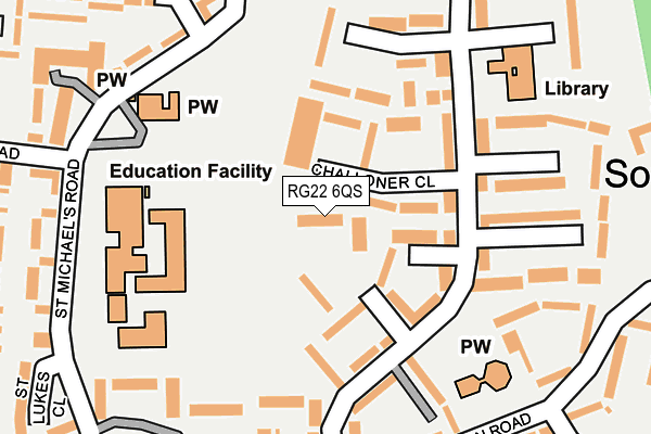 RG22 6QS map - OS OpenMap – Local (Ordnance Survey)