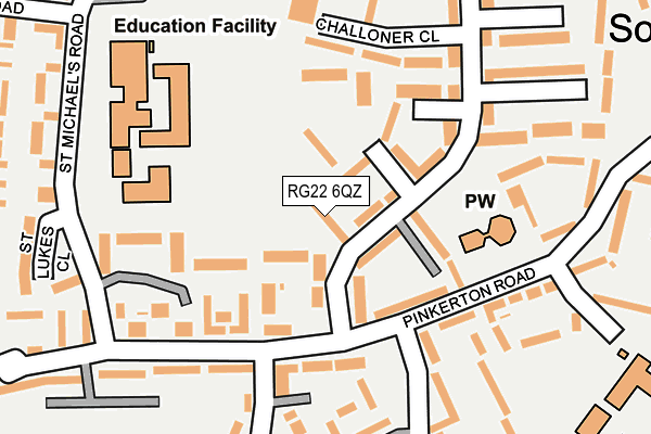 RG22 6QZ map - OS OpenMap – Local (Ordnance Survey)