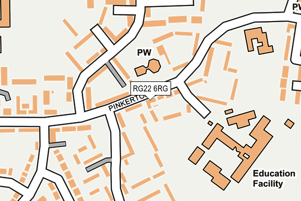 RG22 6RG map - OS OpenMap – Local (Ordnance Survey)
