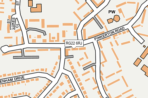 RG22 6RJ map - OS OpenMap – Local (Ordnance Survey)