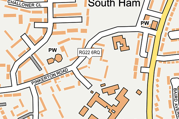 RG22 6RQ map - OS OpenMap – Local (Ordnance Survey)