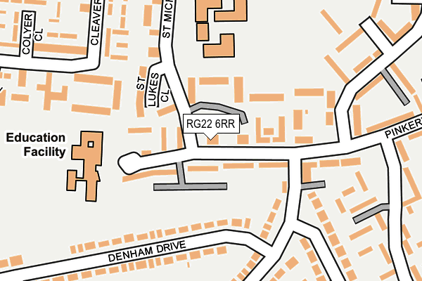 RG22 6RR map - OS OpenMap – Local (Ordnance Survey)