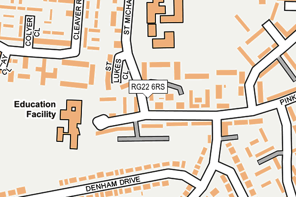 RG22 6RS map - OS OpenMap – Local (Ordnance Survey)